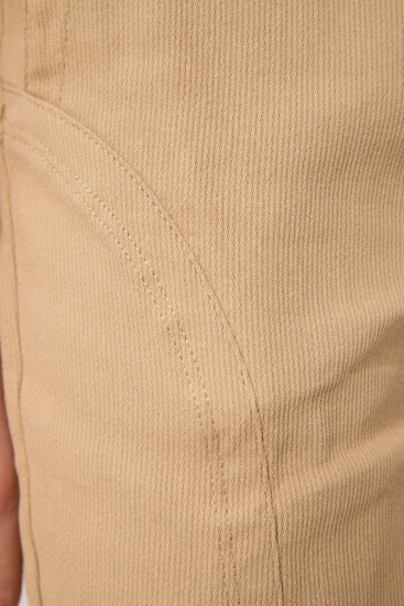Tarçın-Koyu Bej Pamuklu Oversize Fit Dokuma Hafif Esnek Chino Erkek Çocuk Şort Takım - 11276 - Thumbnail