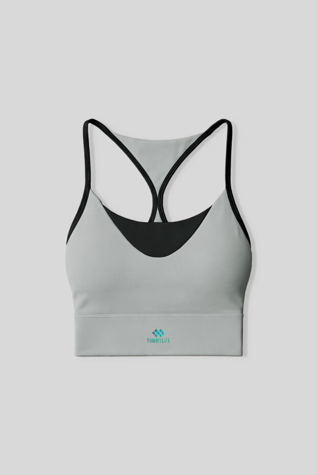 Taş Standart Fit Baskılı Sırt Detaylı Kadın Spor Büstiyer - 97300 - 1