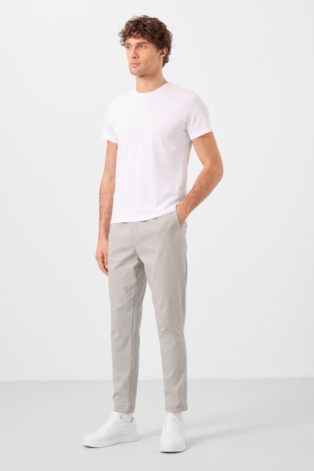 Taş Standart Fit Dokuma Hafif Esnek Chino Erkek Pantolon - 82180