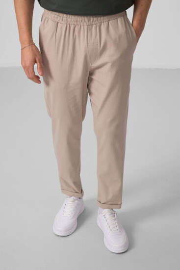 Taş Standart Fit Dokuma Hafif Esnek Chino Erkek Pantolon - 82175 - TOMMYLIFE (1)
