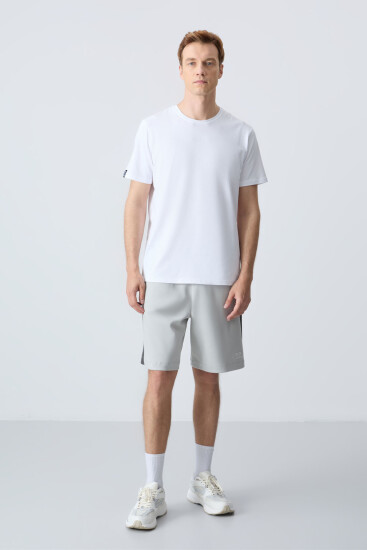 Taş Pamuklu Kalın Yumuşak Dokulu Standart Fit Basic Erkek Şort - 81280 - Air Jones (1)