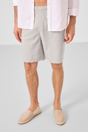 Taş Standart Fit Dokuma Hafif Esnek Chino Erkek Şort - 81293 - TOMMYLIFE (1)