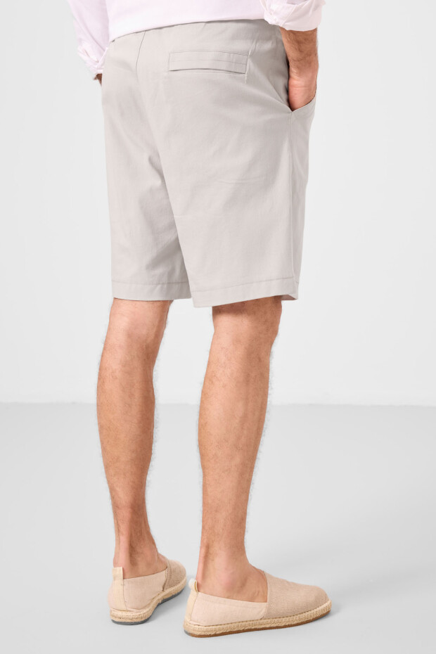 Taş Standart Fit Dokuma Hafif Esnek Chino Erkek Şort - 81293
