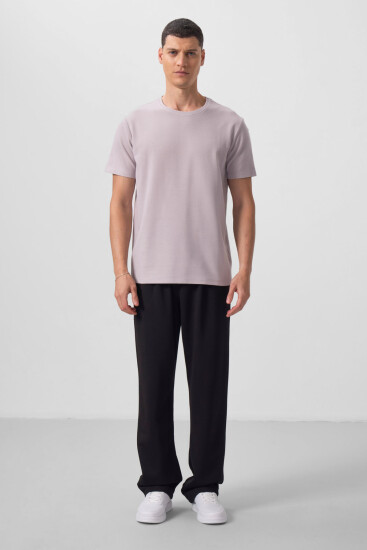 Taş Yüzeyi Dokulu Rahat Form Basic Erkek T-Shirt - 88436 - TOMMYLIFE (1)