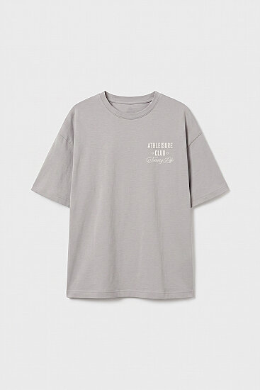 Taş Oversize Kısa Kollu Baskılı Kız Çocuk T-Shirt - 75175 