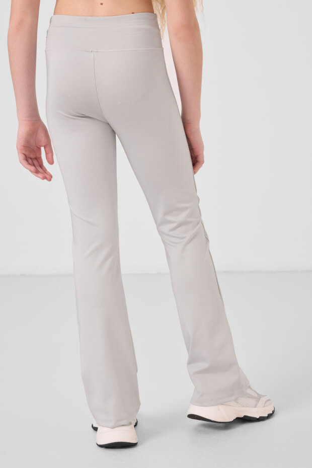 Taş Esnek Standart Fit Basic Performans İspanyol Paça Kız Çocuk Tayt - 75193 - 5