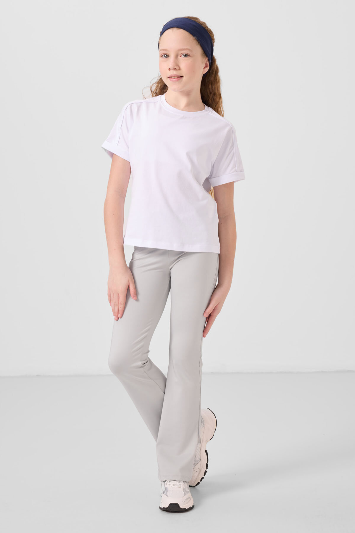 Taş Esnek Standart Fit Basic Performans İspanyol Paça Kız Çocuk Tayt - 75193 - TOMMYLIFE