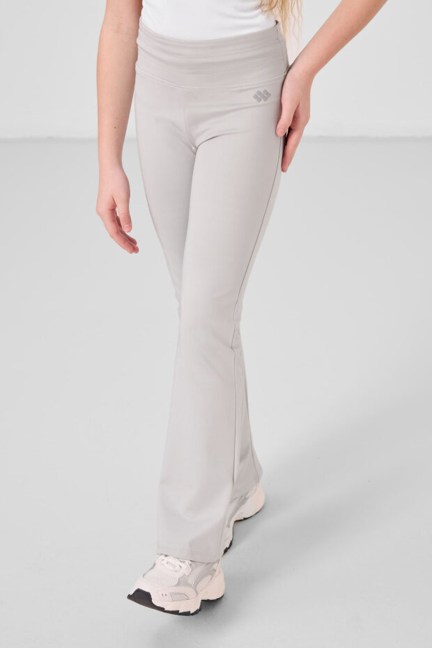 Taş Esnek Standart Fit Basic Performans İspanyol Paça Kız Çocuk Tayt - 75193 - 3