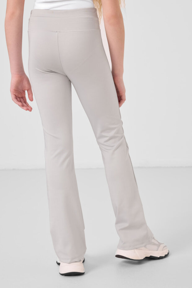 Taş Esnek Standart Fit Basic Performans İspanyol Paça Kız Çocuk Tayt - 75193 - 5