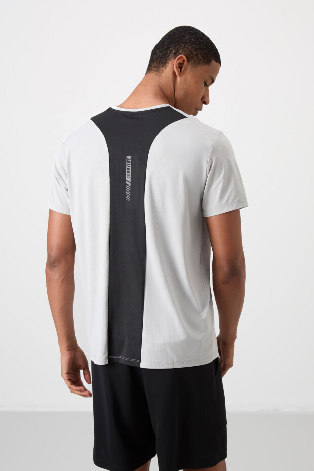 Taş Nefes Alan Dokulu İnce Esnek Standart Fit Erkek Performans T-Shirt - 88387 - 5