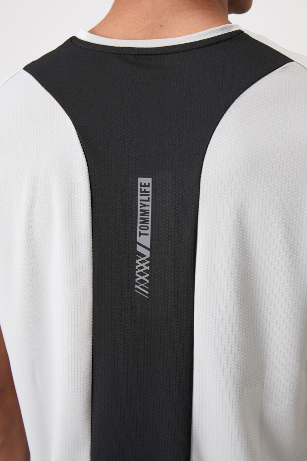 Taş Nefes Alan Dokulu İnce Esnek Standart Fit Erkek Performans T-Shirt - 88387 - 6