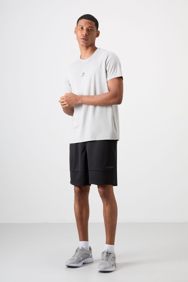 Taş Nefes Alan Dokulu İnce Esnek Standart Fit Erkek Performans T-Shirt - 88387 - 2