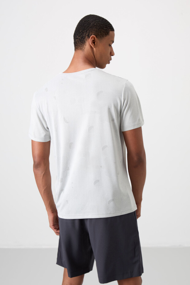 Taş Nefes Alan Jakarlı İnce Esnek Standart Fit Erkek Performans T-Shirt - 88398 - 5