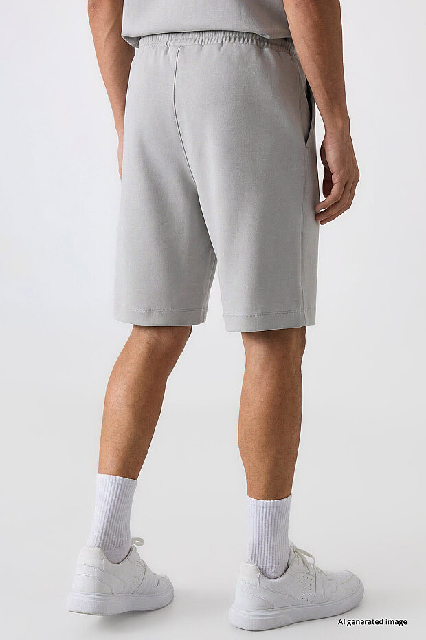 Taş Oversize Fit Basic Erkek Şort Takım - 85292 - 6