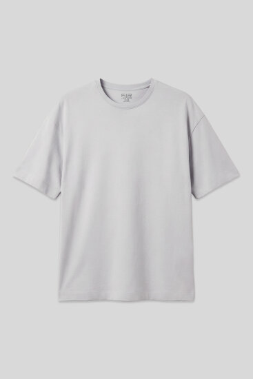 Taş Pamuklu Kalın Yumuşak Dokulu Oversize Fit Basic Erkek T-Shirt - 88377 