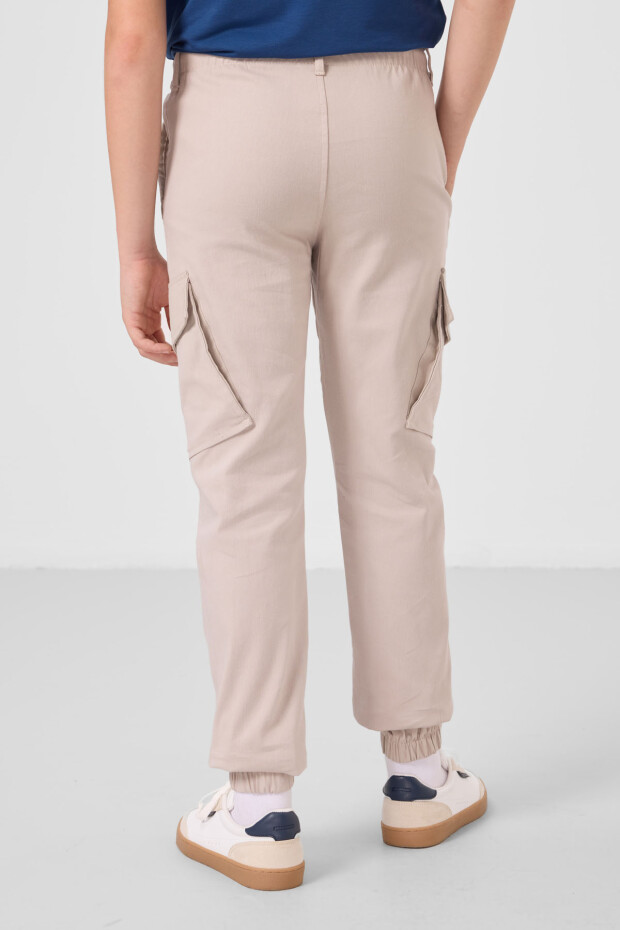 Taş Standart Fit Dokuma Hafif Esnek Chino Erkek Çocuk Pantolon - 11271 - 5