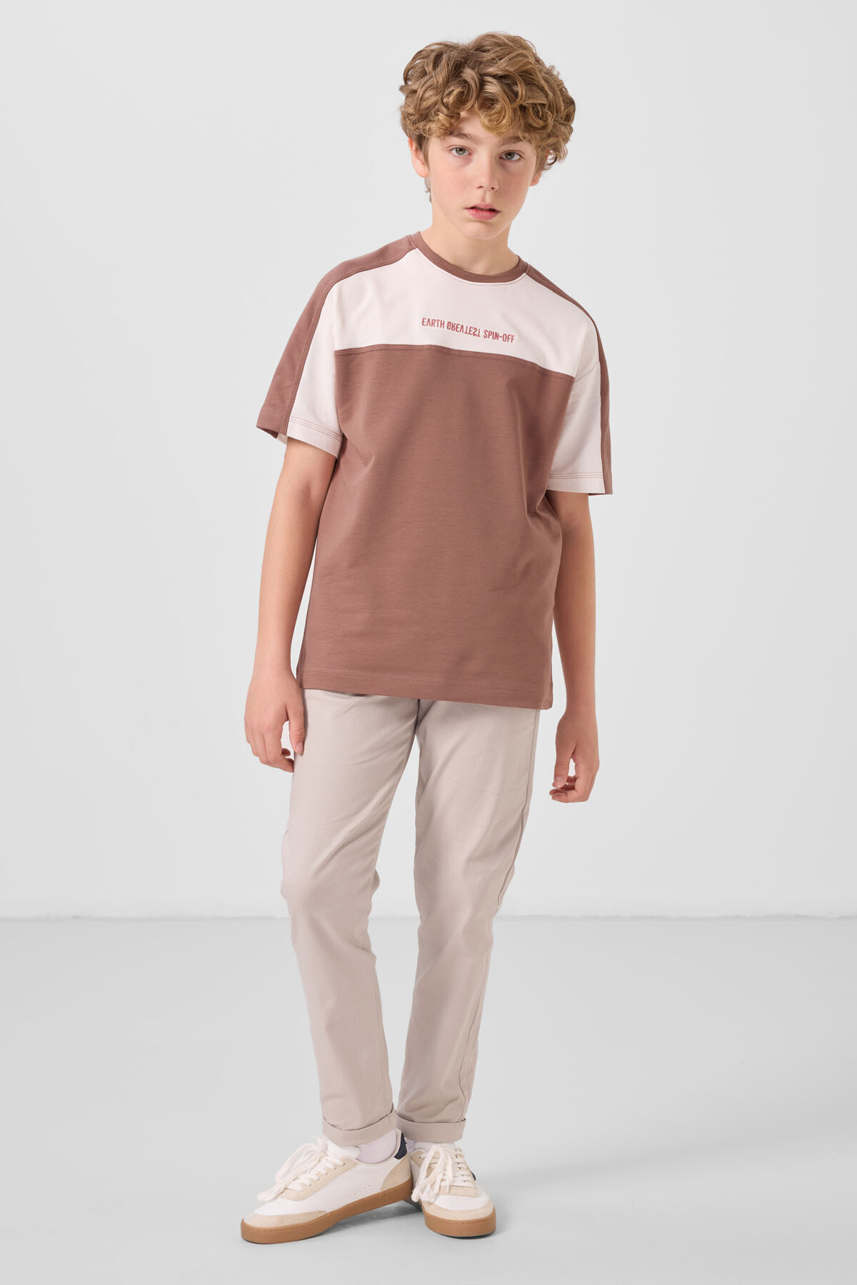 Taş Standart Fit Dokuma Hafif Esnek Chino Erkek Çocuk Pantolon - 11272 - TOMMYLIFE