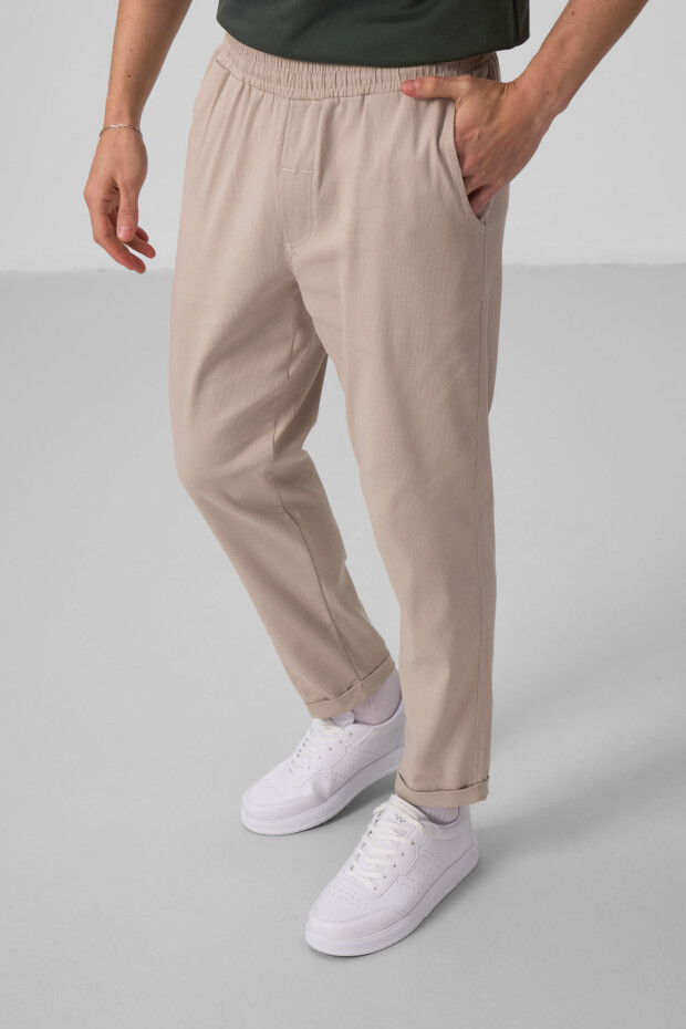 Taş Standart Fit Dokuma Hafif Esnek Chino Erkek Pantolon - 82175 - 4