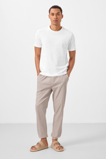 Taş Standart Fit Dokuma Hafif Esnek Chino Erkek Pantolon - 82176 