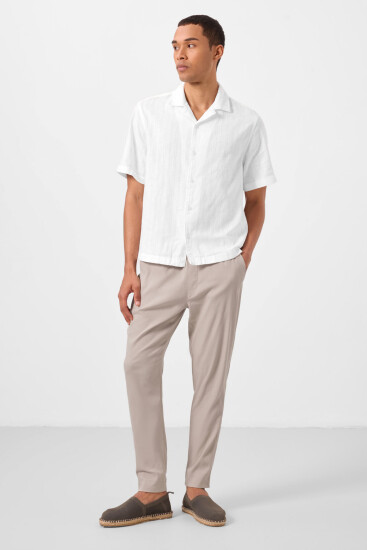 Taş Standart Fit Dokuma Hafif Esnek Chino Erkek Pantolon - 82177 
