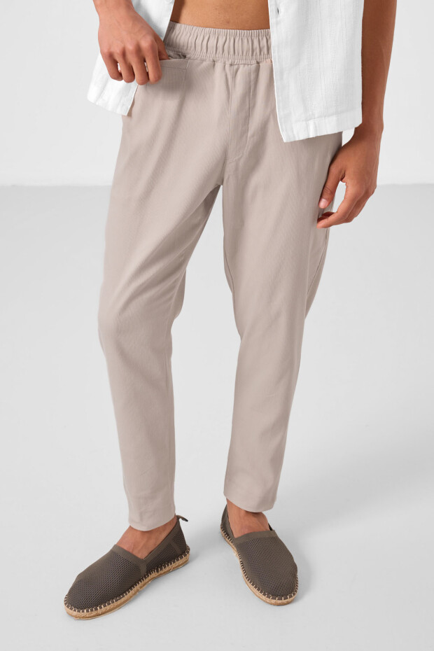 Taş Standart Fit Dokuma Hafif Esnek Chino Erkek Pantolon - 82177 - 2