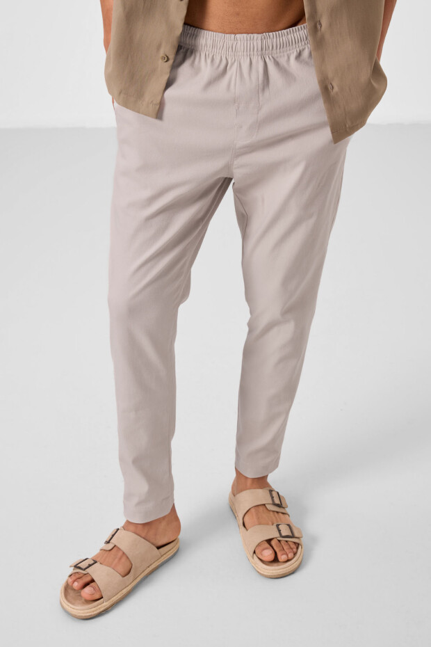 Taş Standart Fit Dokuma Hafif Esnek Chino Erkek Pantolon - 82179 - 2