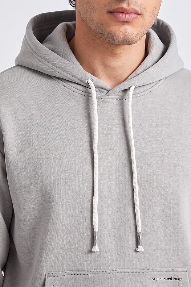 Taş Standart Kalıp Basic Erkek Sweatshirt - 88513 - 3