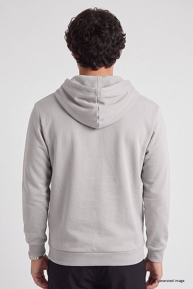 Taş Standart Kalıp Basic Erkek Sweatshirt - 88513 - 5