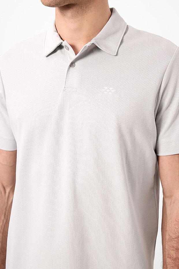 Taş Standart Kalıp Basic Polo Yaka Erkek T-Shirt - 87748 - 4