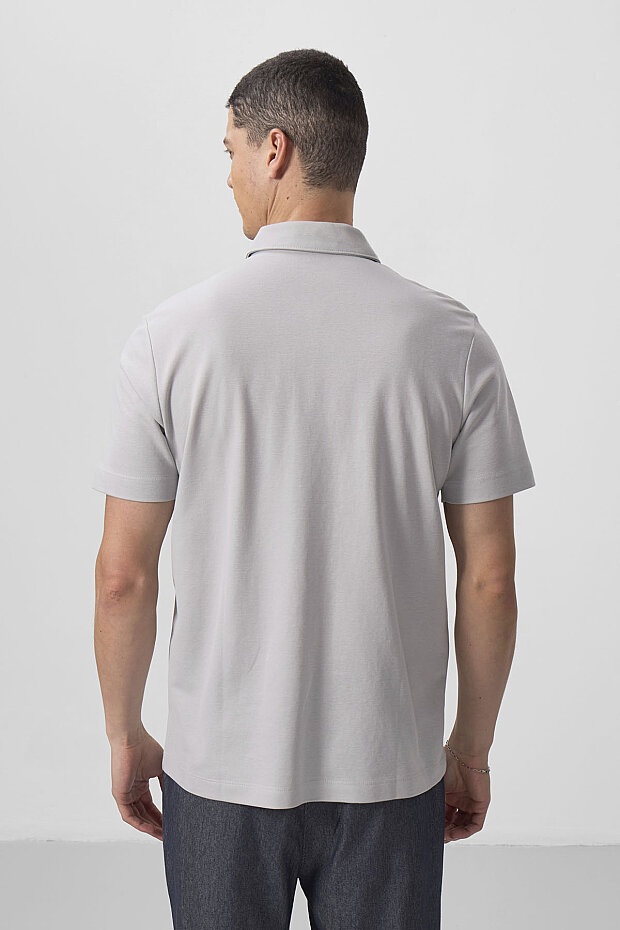 Taş Standart Kalıp Basic Polo Yaka Erkek T-Shirt - 87768 - 6