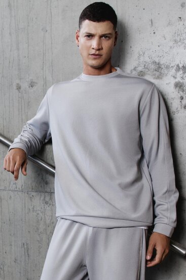 Taş Yüzeyi Dokulu Oversize Erkek Eşofman Takım - 85275 - TOMMYLIFE (1)