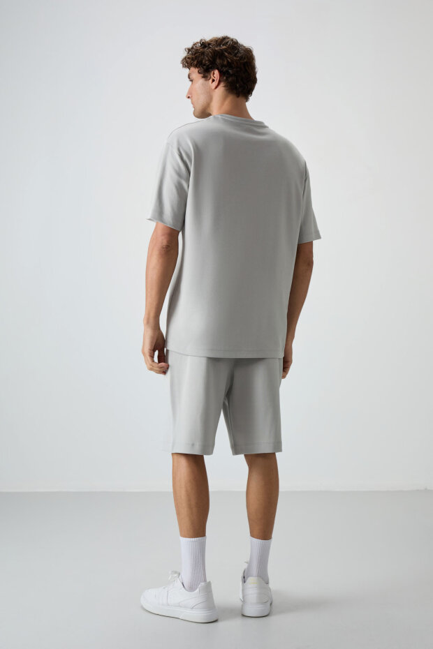 Taş Oversize Fit Basic Erkek Şort Takım - 85292 - 6