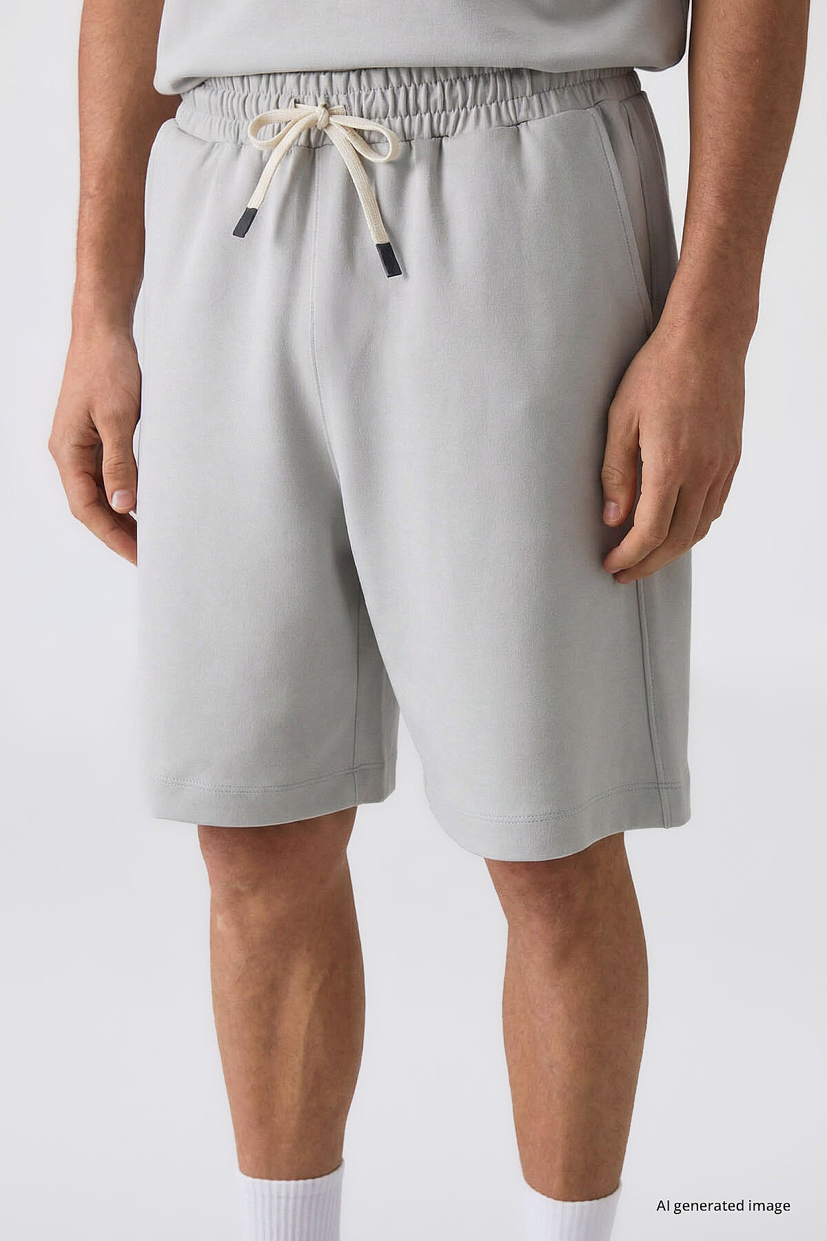 Taş Oversize Fit Basic Erkek Şort Takım - 85292 - TOMMYLIFE (1)