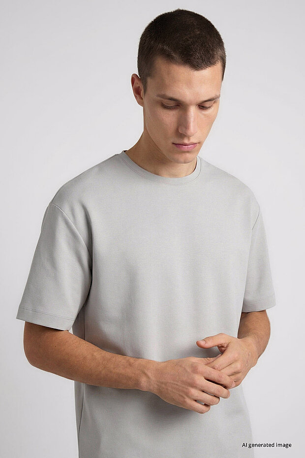 Taş Oversize Fit Basic Erkek Şort Takım - 85292 - 5