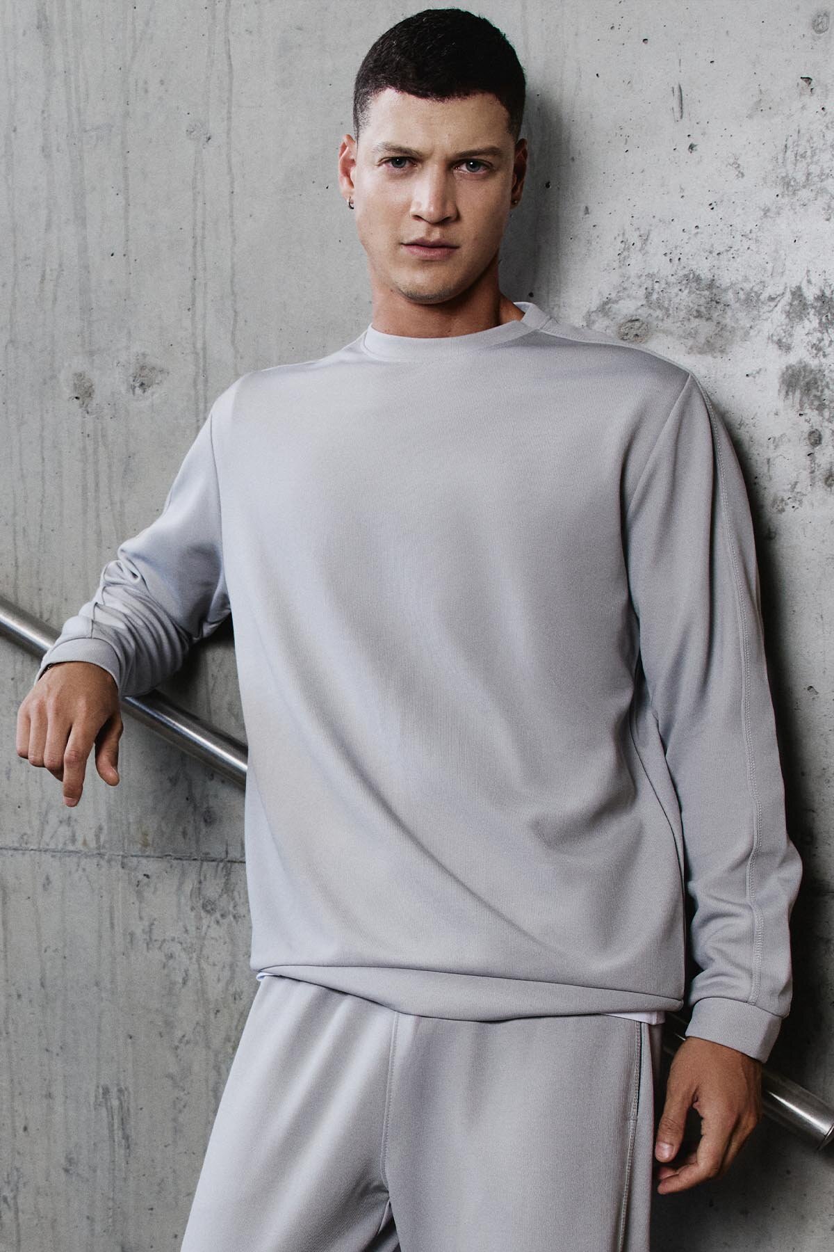 Taş Yüzeyi Dokulu Rahat Form Erkek Eşofman Takım - 85275 - TOMMYLIFE (1)