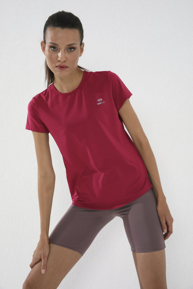 Viva Kırmızı Basic Kısa Kol Standart Kalıp O Yaka Kadın T-Shirt - 97144 - 5