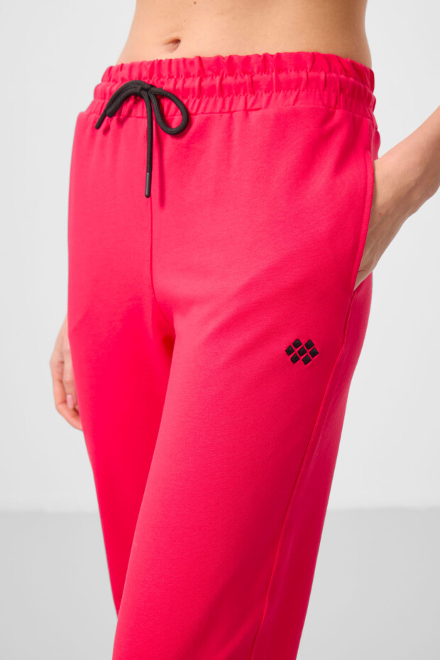 Viva Kırmızı Dik Yaka Fermuarlı Rahat Form Kadın Eşofman Tunik Takım - 95345 - 4