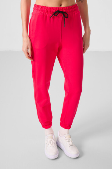 Viva Kırmızı Dik Yaka Fermuarlı Rahat Form Kadın Eşofman Tunik Takım - 95345 - TOMMYLIFE (1)