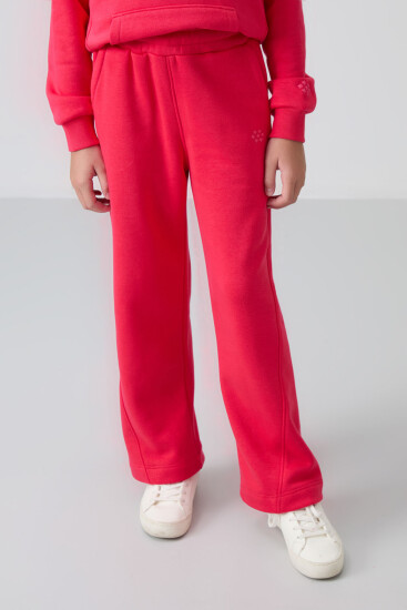 Viva Kırmızı Pamuklu İçi Tüylü Yumuşak Dokulu Standart Fit Nakışlı Kız Çocuk Eşofman Takım - 75162 - TOMMYLIFE (1)