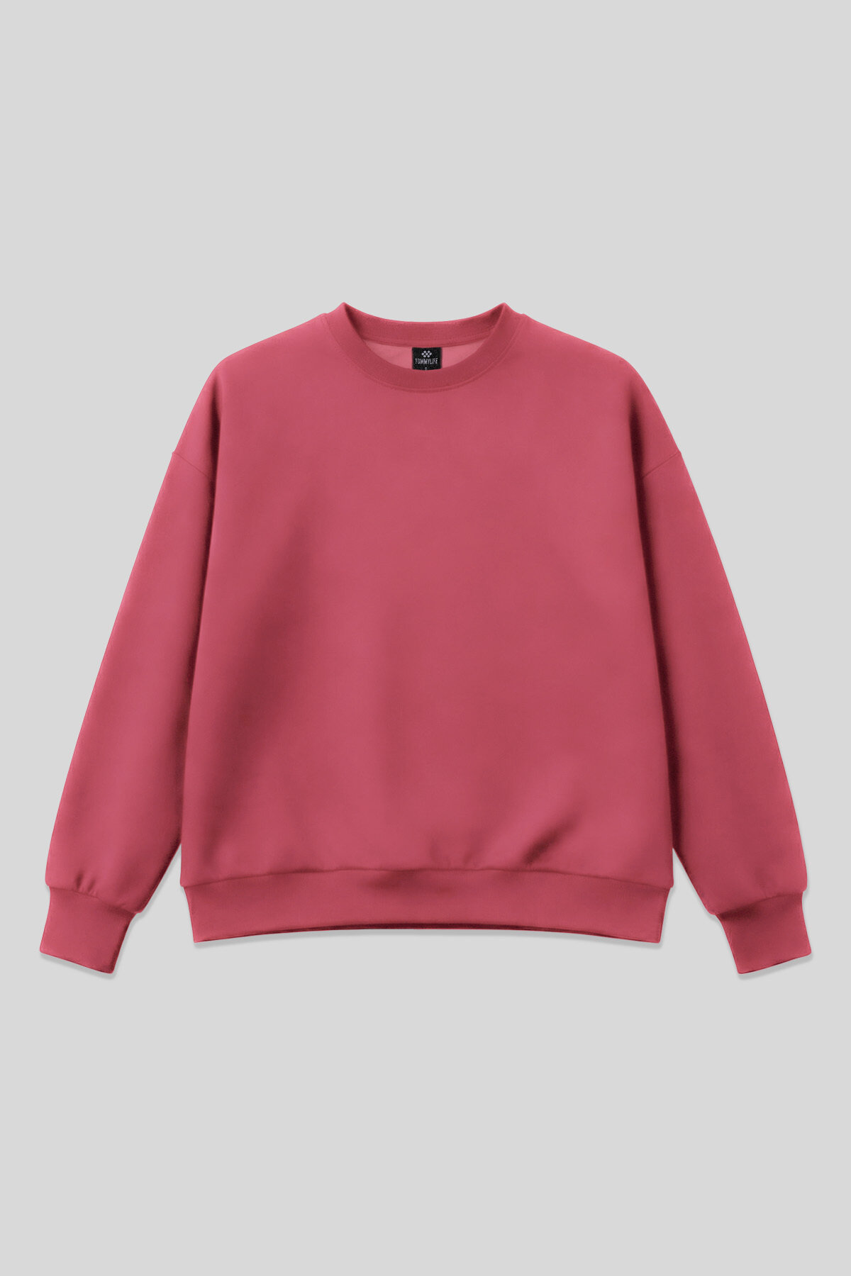 Yaban Gülü Basic O Yaka Oversize Kadın Sweatshirt - 97053 - TOMMYLIFE (1)