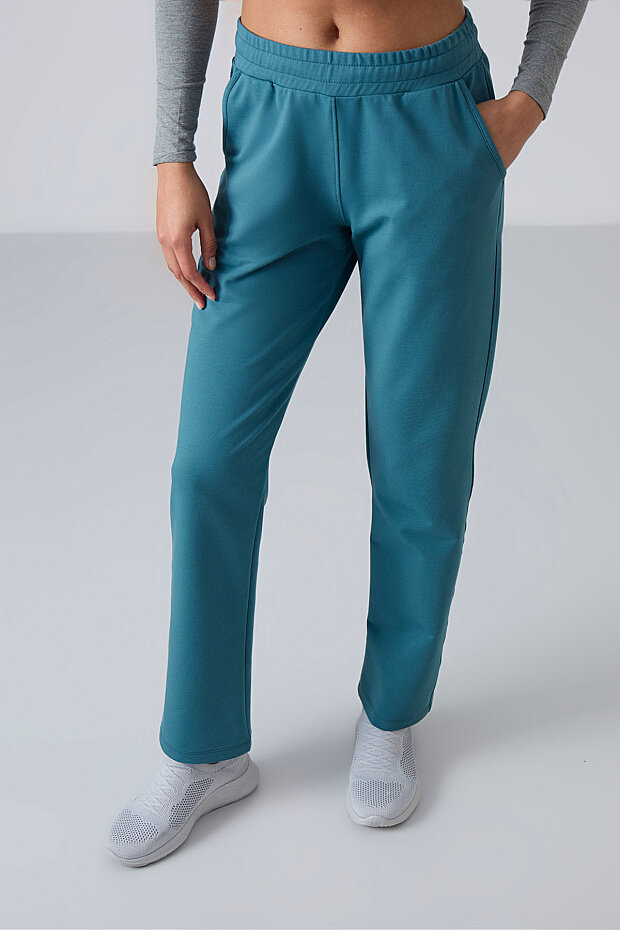 Zümrüt Yüksek Bel Cepli Rahat Form Klasik Paça Kadın Eşofman Alt - 94584 - 3