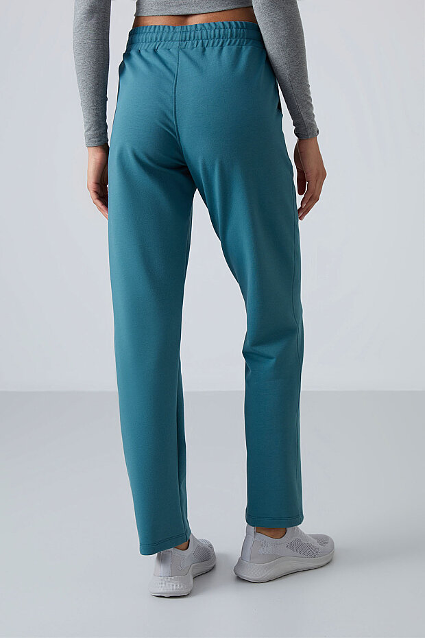 Zümrüt Yüksek Bel Cepli Rahat Form Klasik Paça Kadın Eşofman Alt - 94584 - 5